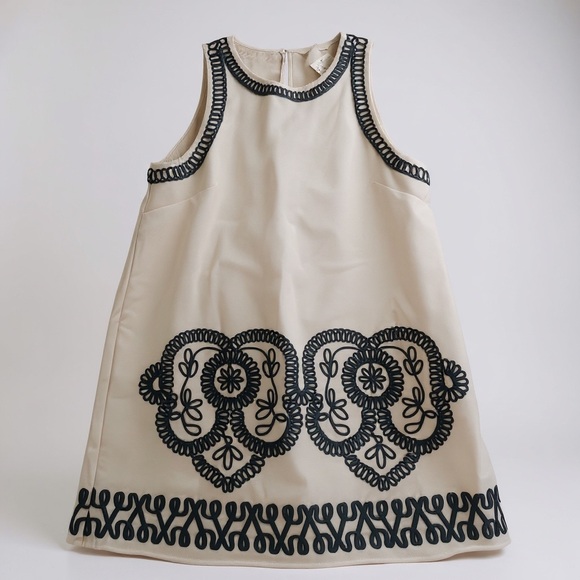 H&M White Dress with Black Embroidery - Picture 2 of 2
